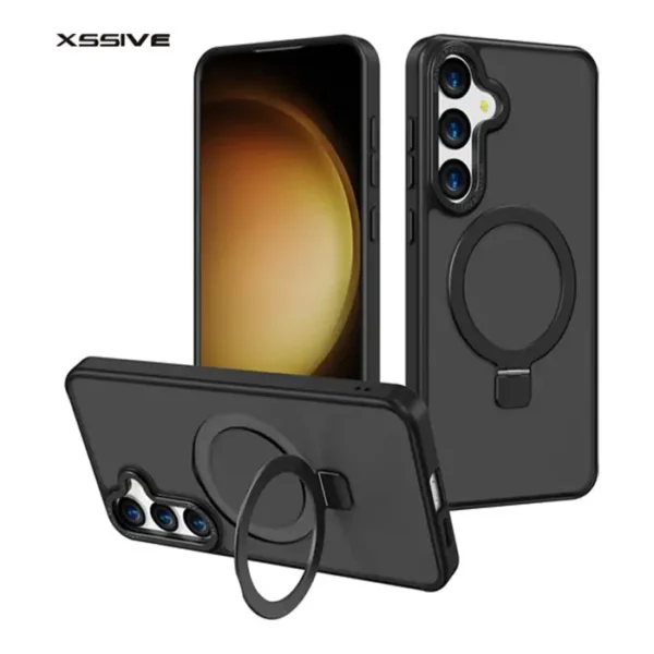 Xssive Back Case voor Magsafe with Stand Galaxy S24 Plus - Zwart