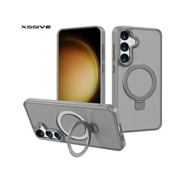 Xssive Back Case voor Magsafe with Stand Galaxy S24FE - Grijs