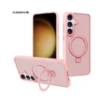Xssive Back Case voor Magsafe with Stand Galaxy S25 Plus - Pink