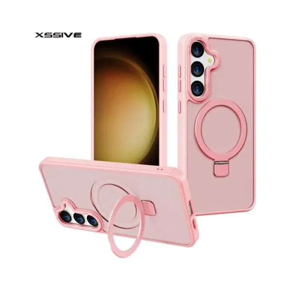 Xssive Back Case voor Magsafe with Stand Galaxy S25 Ultra - Pink