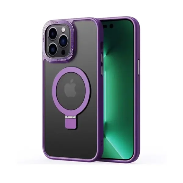 Xssive Back Case voor Magsafe with Stand iPhone 12 Pro Max - Paars