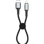 Xssive Braided Cable 15W for iPhone 8-Pin XSS-BR-AL-B-30CM - Zwart