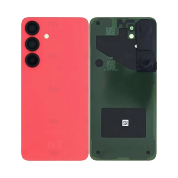 Samsung Galaxy S25 Back Cover With Lens Service Pack- Coral Red