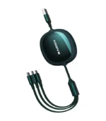 Xssive 3in1 Retractable Fast Charging Cable XSS-3IN1DESK2GR - Groen
