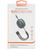 Xssive 3in1 Retractable Fast Charging Cable XSS-3IN1DESK2GR - Groen - Image 2