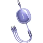 Xssive 3in1 Retractable Fast Charging Cable XSS-3IN1DESK2P - Paars