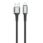Xssive Braided USB-A to 8-Pin Cable 1m XSS-BR-AL-B-1M - Zwart