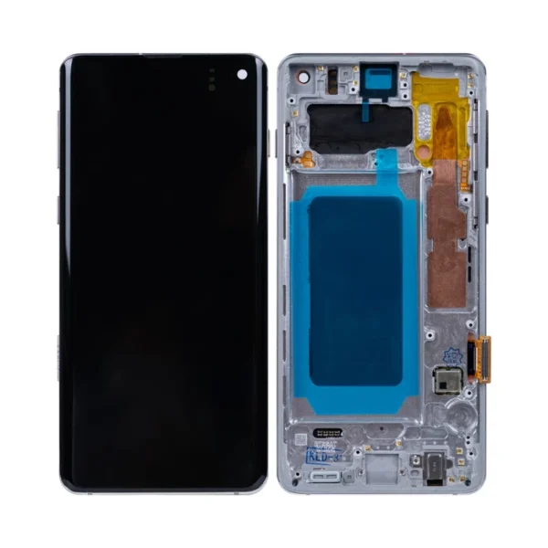 Samsung Galaxy S10 LCD Display With Frame Refurbished - Prism White