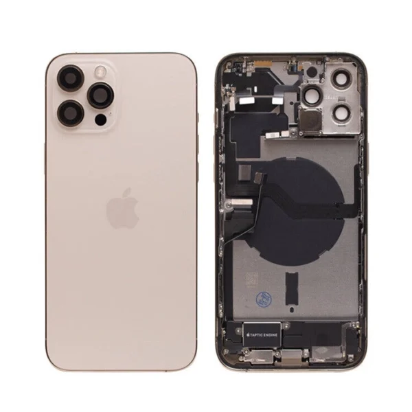 For iPhone 12 Pro Max Complete Housing incl. All Small Parts Without Battery & Back Camera Gold
