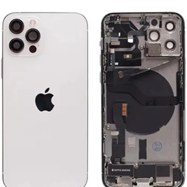 For iPhone 12 Pro Max Complete Housing incl. All Small Parts Without Battery & Back Camera Silver