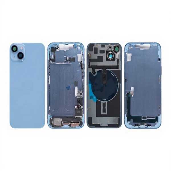 For iPhone 14 Plus Complete Housing Incl. All Small Parts Without Battery And Back Camera Blue