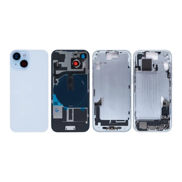 iPhone 15 Complete Housing Incl. All Small Parts Without Battery And Back Camera - Blue