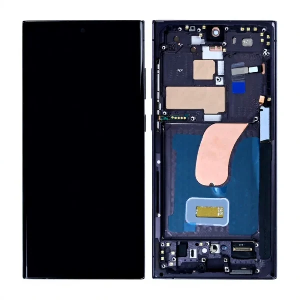 Samsung Galaxy S23 Ultra LCD Display With Frame Phantom Black Soft-OLED