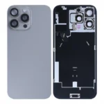For Apple iPhone 16 Pro Max Back Glass With NFC and Frame Natural Titanium Pulled