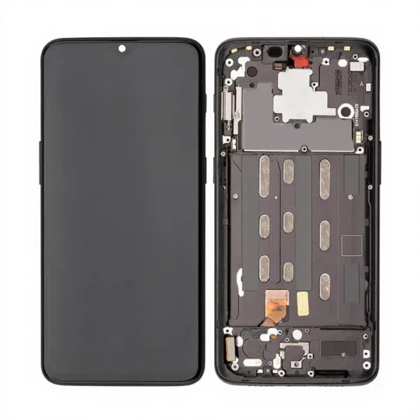 OnePlus 6T LCD Display With Frame OEM - Midnight Black