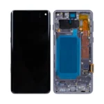 Samsung Galaxy S10 LCD Display With Frame Prism Black Soft-OLED