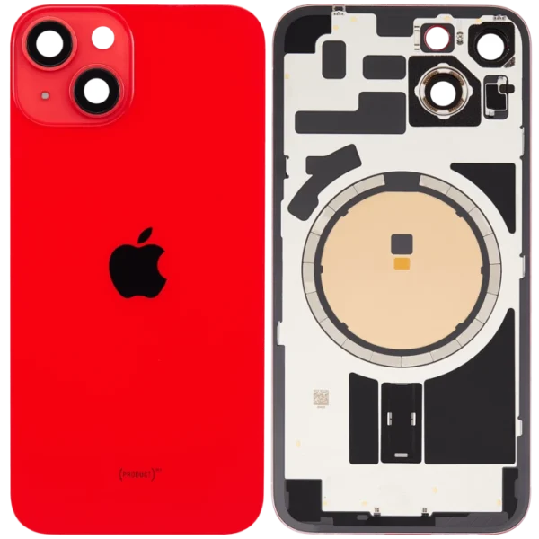 For iPhone 14 Back Glass Without NFC Flex Red Pulled