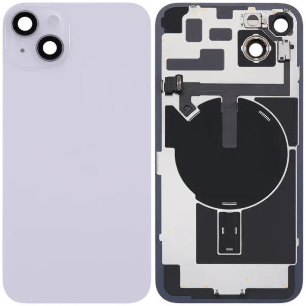For iPhone 14 Plus Back Glass With NFC Flex Purple Pulled