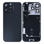 For Apple iPhone 16 Pro Back Glass With NFC and Frame Black Titanium Pulled