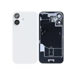 For Apple iPhone 16 Plus Back Glass With NFC and Frame White Pulled