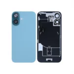 For Apple iPhone 16 Plus Back Glass With NFC and Frame Teal Pulled
