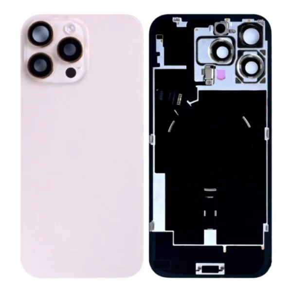 For iPhone 16 Pro Max Back Glass With NFC and Frame Desert Titanium Pulled