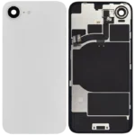 For Apple iPhone 16e, 17e Back Glass With NFC and Frame White Pulled