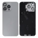 For Apple iPhone 15 Pro Max Back Glass With NFC And Frame Natural Titanium Pulled