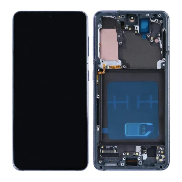 Samsung Galaxy S21 5G LCD Display With Frame Phantom Gray Soft-OLED