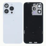 For Apple iPhone 15 Pro Back Glass With NFC White Titanium Pulled