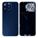 For Apple iPhone 15 Pro Max Back Glass With NFC and Frame Blue Titanium Pulled
