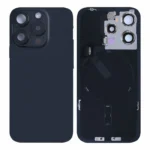For Apple iPhone 15 Pro Back Glass With NFC Black Titanium Pulled